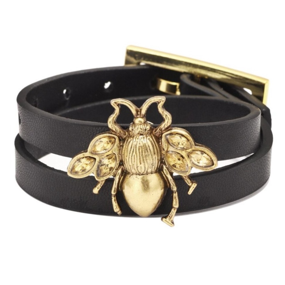 💝Boutique 👑🐝Queen Bee Leather Wrap Bracelet